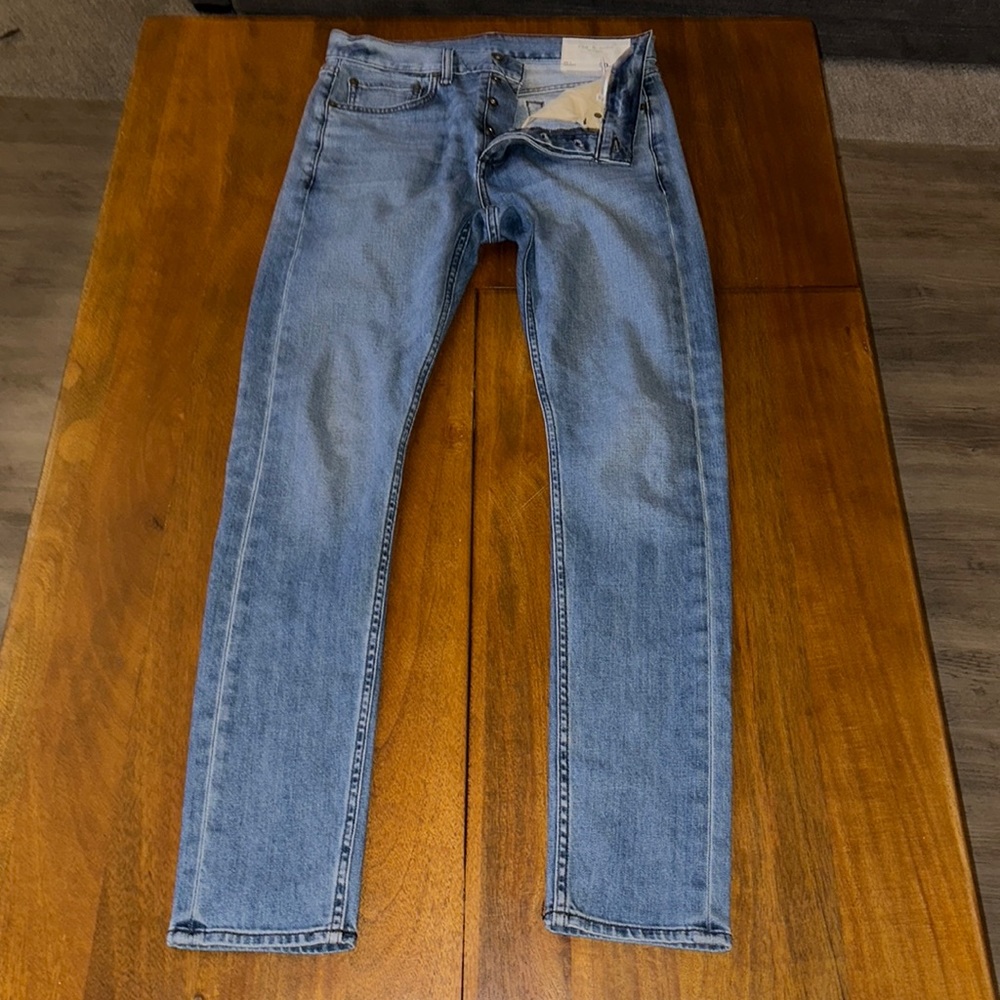rag & bone 30x32 Fit 1 skinny, light blue